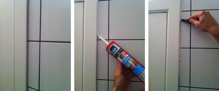 заделка шва прозрачным акрилом